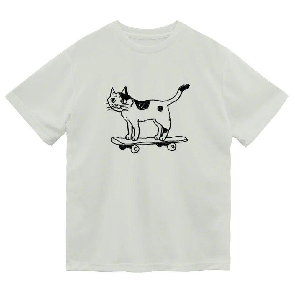 White Skater Cat Tee